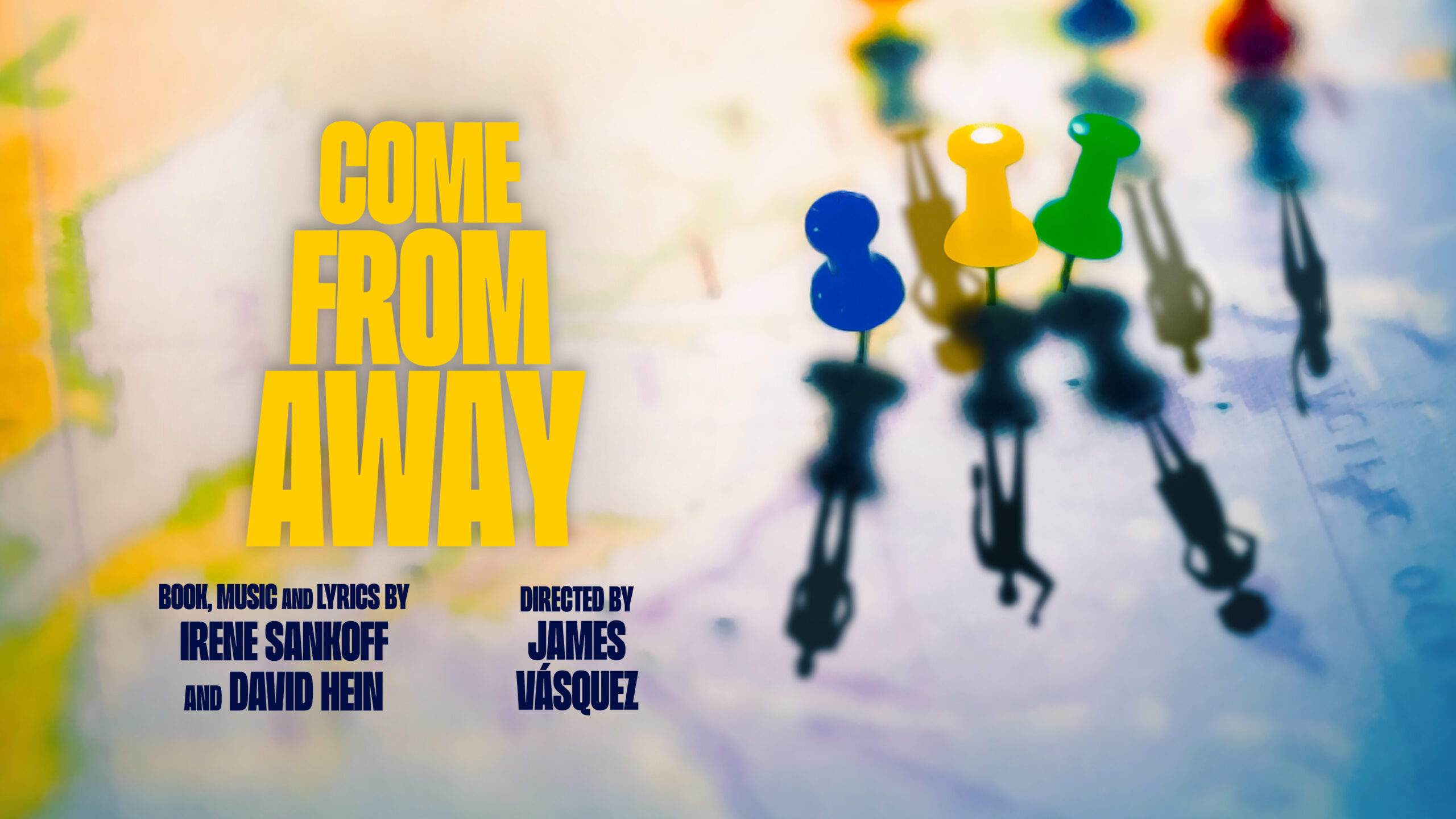 A map with several push pins in it.